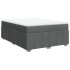 Cama box spring con colchón tela gris oscuro 140x200