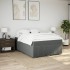 Cama box spring con colchón tela gris oscuro 140x200