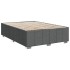 Cama box spring con colchón tela gris oscuro 140x200