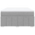 Cama box spring con colchón tela gris claro 160x200