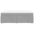 Cama box spring con colchón tela gris claro 160x200