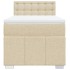 Cama box spring con colchón tela color crema 80x200
