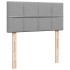 Cama box spring con colchón tela gris claro 90x190