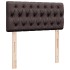 Cama box spring con colchón tela marrón oscuro 100x200