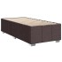 Cama box spring con colchón tela marrón oscuro 100x200