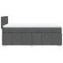 Cama box spring con colchón tela gris oscuro 100x200