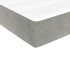 Colchón de muelles ensacados terciopelo gris claro 80x220x20