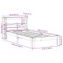 Estructura de cama sin colchón madera maciza marrón 90x190