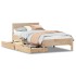Estructura de cama sin colchón madera maciza de pino 90x190