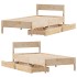 Estructura de cama sin colchón madera maciza de pino 90x190