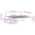 Cama sin colchón madera maciza de pino marrón cera 180x200
