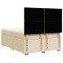 Cama box spring con colchón tela color crema 140x190