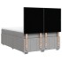 Cama box spring con colchón tela gris claro 140x190