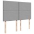 Cama box spring con colchón tela gris claro 140x190