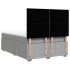 Cama box spring con colchón tela gris claro 140x190