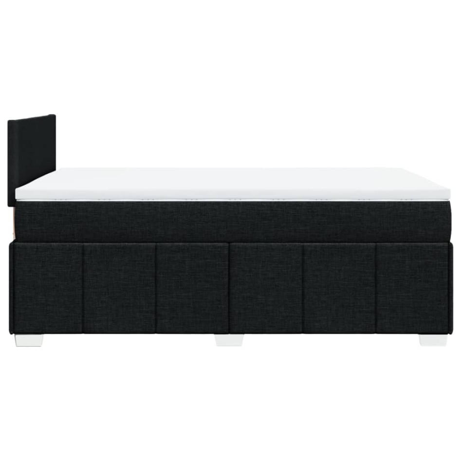 Cama box spring con colchón tela negro 120x190