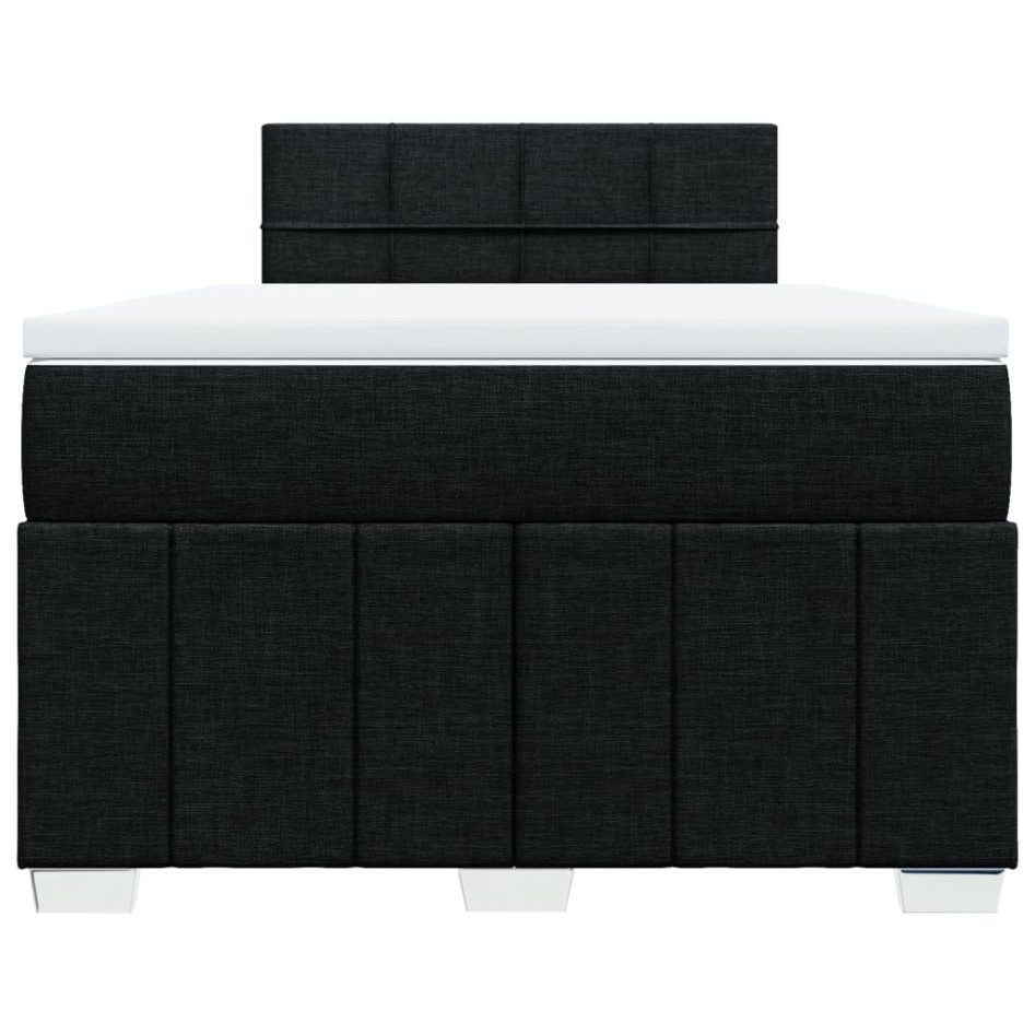 Cama box spring con colchón tela negro 120x190