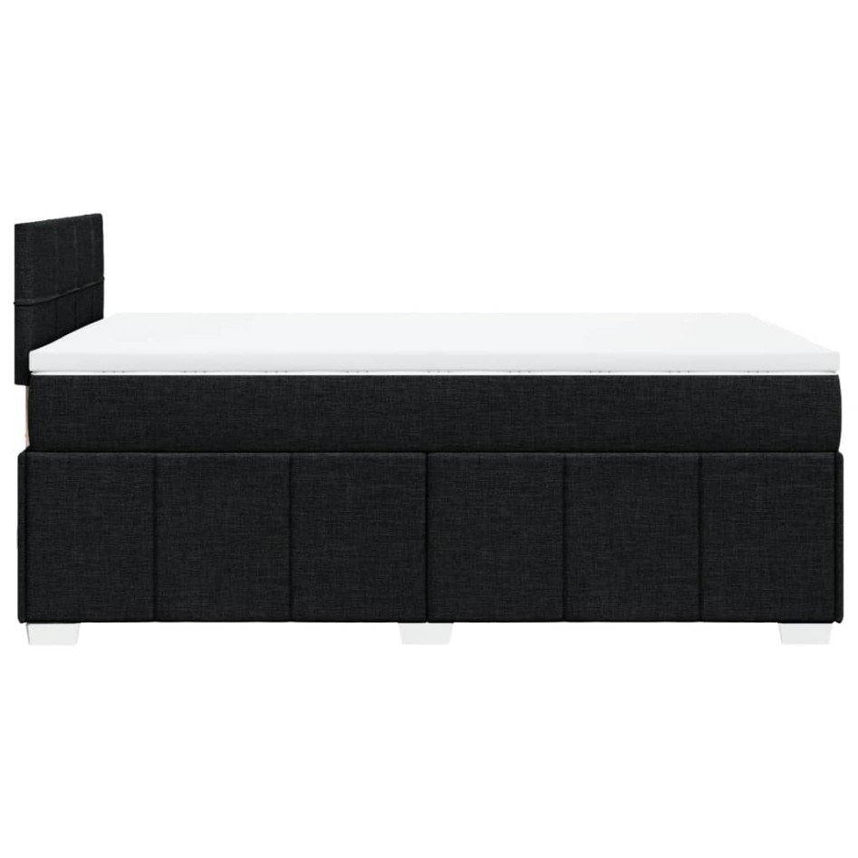 Cama box spring con colchón tela negro 120x190