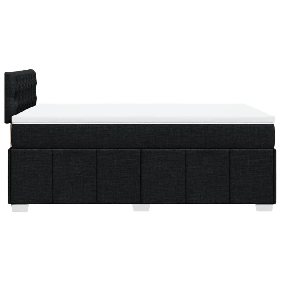 Cama box spring con colchón tela negro 120x190