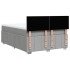 Cama box spring con colchón tela gris claro 140x190