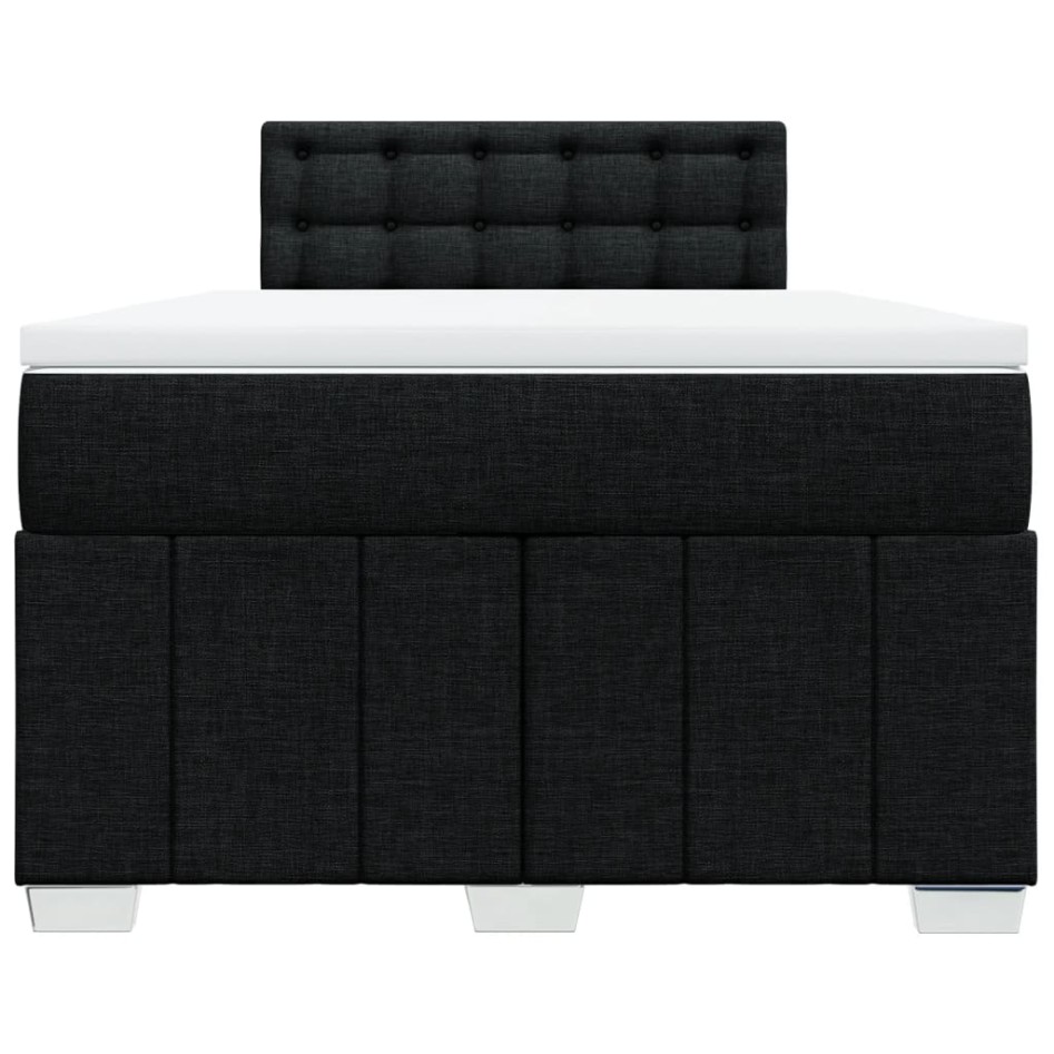 Cama box spring con colchón tela negro 120x190