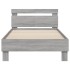 Cama con cabecero madera de ingeniería gris Sonoma 100x200