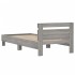 Cama con cabecero madera de ingeniería gris Sonoma 100x200