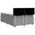 Cama box spring con colchón tela gris claro 140x190