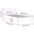 Cama con cabecero madera de ingeniería gris Sonoma 100x200