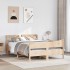 Estructura de cama con cabecero madera de pino blanco