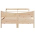 Estructura de cama con cabecero madera de pino blanco