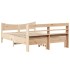 Estructura de cama con cabecero madera de pino blanco