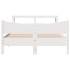 Estructura de cama con cabecero madera de pino blanco