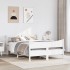 Estructura de cama con cabecero madera pino blanco 135x190