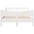 Estructura de cama con cabecero madera pino blanco 135x190
