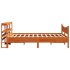 Estructura cama con cabecero madera pino marrón cera 140x190