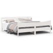 Estructura cama cabecero madera maciza pino blanco 180x200 cm