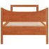 Estructura cama con cabecero madera pino marrón cera 75x190