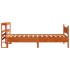 Estructura cama con cabecero madera pino marrón cera 75x190