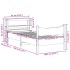 Estructura cama con cabecero madera pino marrón cera 75x190
