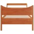 Estructura cama con cabecero madera pino marrón cera 90x200