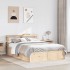 Estructura de cama con cabecero madera maciza pino 120x190