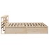 Estructura de cama con cabecero madera maciza pino 120x190