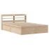 Estructura de cama con cabecero madera maciza pino 140x200