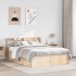 Estructura de cama con cabecero madera maciza pino 140x200