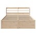 Estructura de cama con cabecero madera maciza pino 140x200