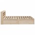 Estructura de cama con cabecero madera maciza pino 140x200