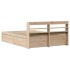 Estructura de cama con cabecero madera maciza pino 140x200