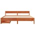 Cama sin colchón madera maciza de pino marrón cera 160x200