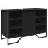 Armario de lavabo de baño madera ingeniería negro 91x35x60